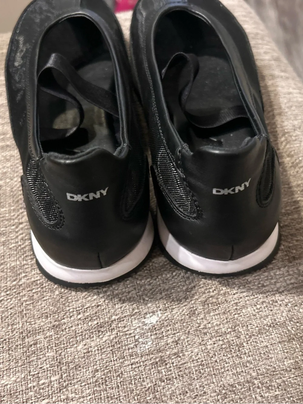 DKNY Black Women's Mesh Slip-On Ballet Flats